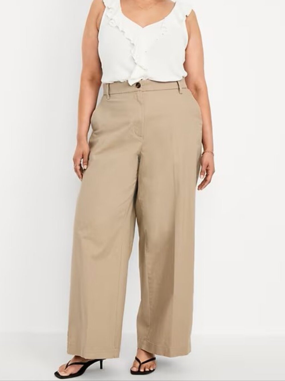 Old Navy Extra High Waisted Super Wide Leg Chino Pants NWT
